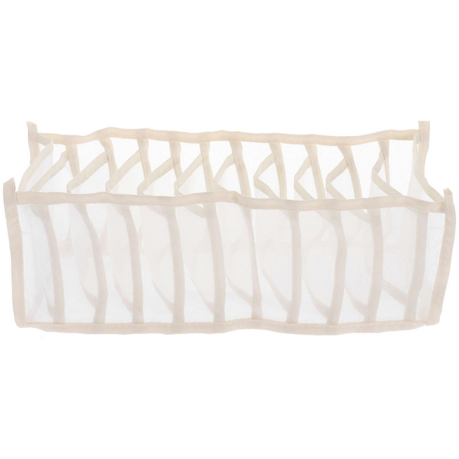 Underwear Storage Tray Bra Organizer Socks Storage Container 2Pcs Beige