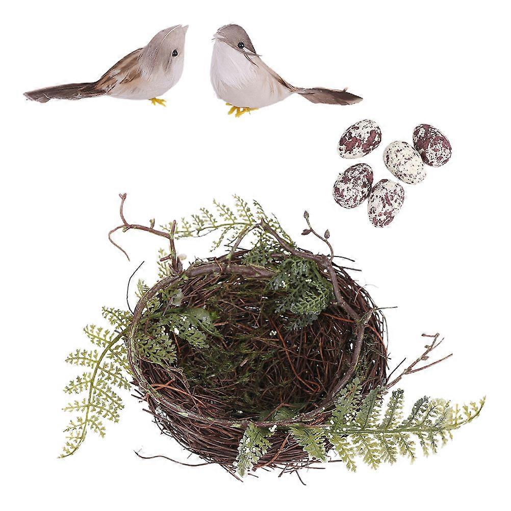 Nest Decor Decorative Bird Nest for 4Sets Rattan Craft