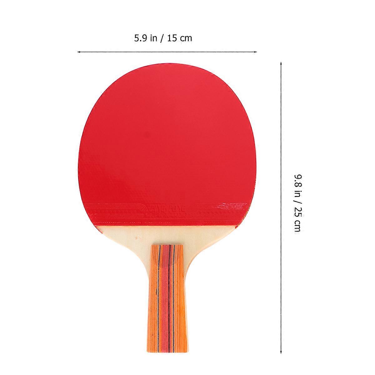 Table Tennis Racket Anti-Slip Grip for Player Training 2Sets Red Wood