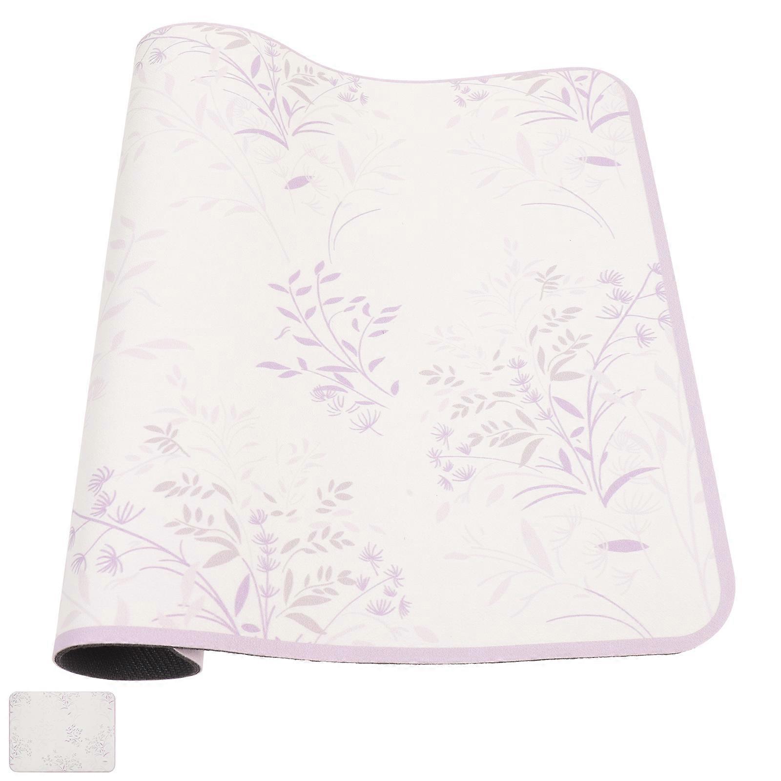 Decorative Dish Drying Mat for Kitchen Counter 5Pcs Purple Set