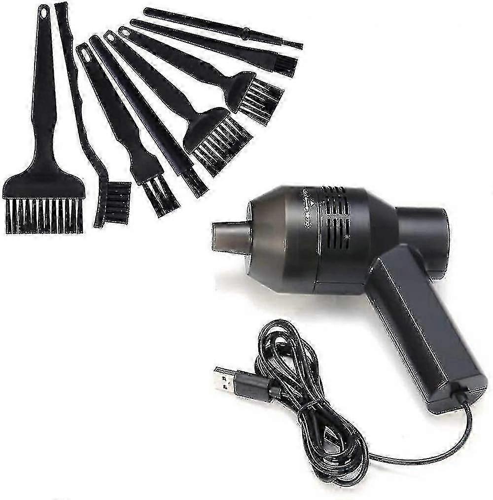 Mini Usb Cordless Computer Vacuum Cleaner With 8 Nylon Brushes