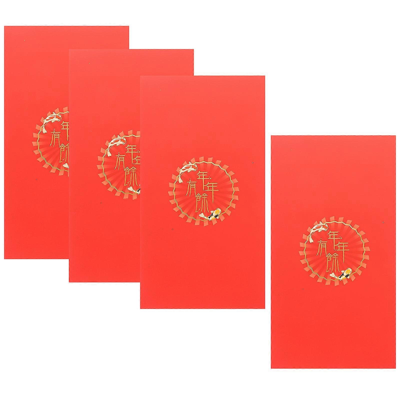Red Envelopes Paper Packets for Lucky Money 12Pcs Red Dragon Theme