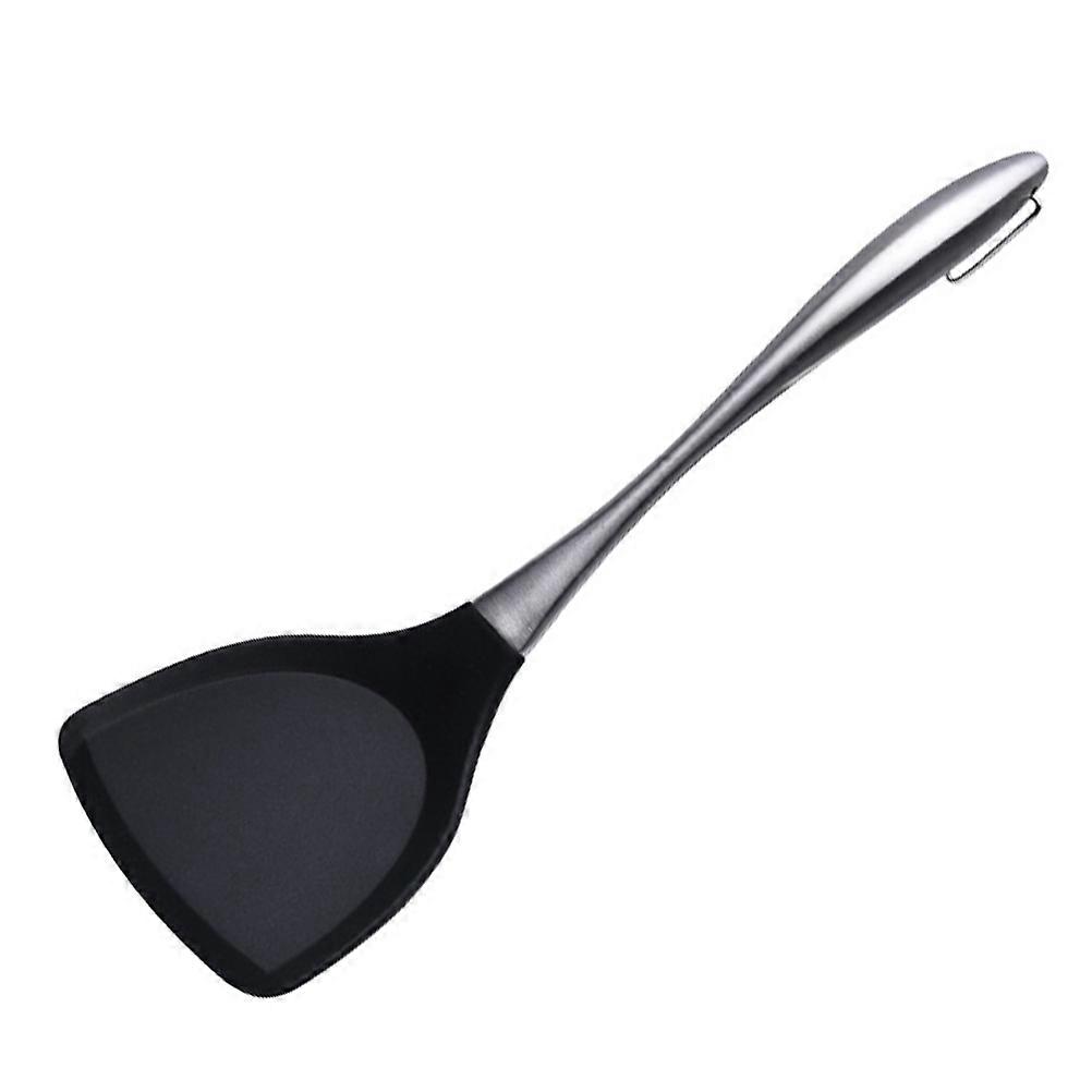 Silicone Kitchen Utensils Pancake Turner for Cooking Use 2Pcs Black