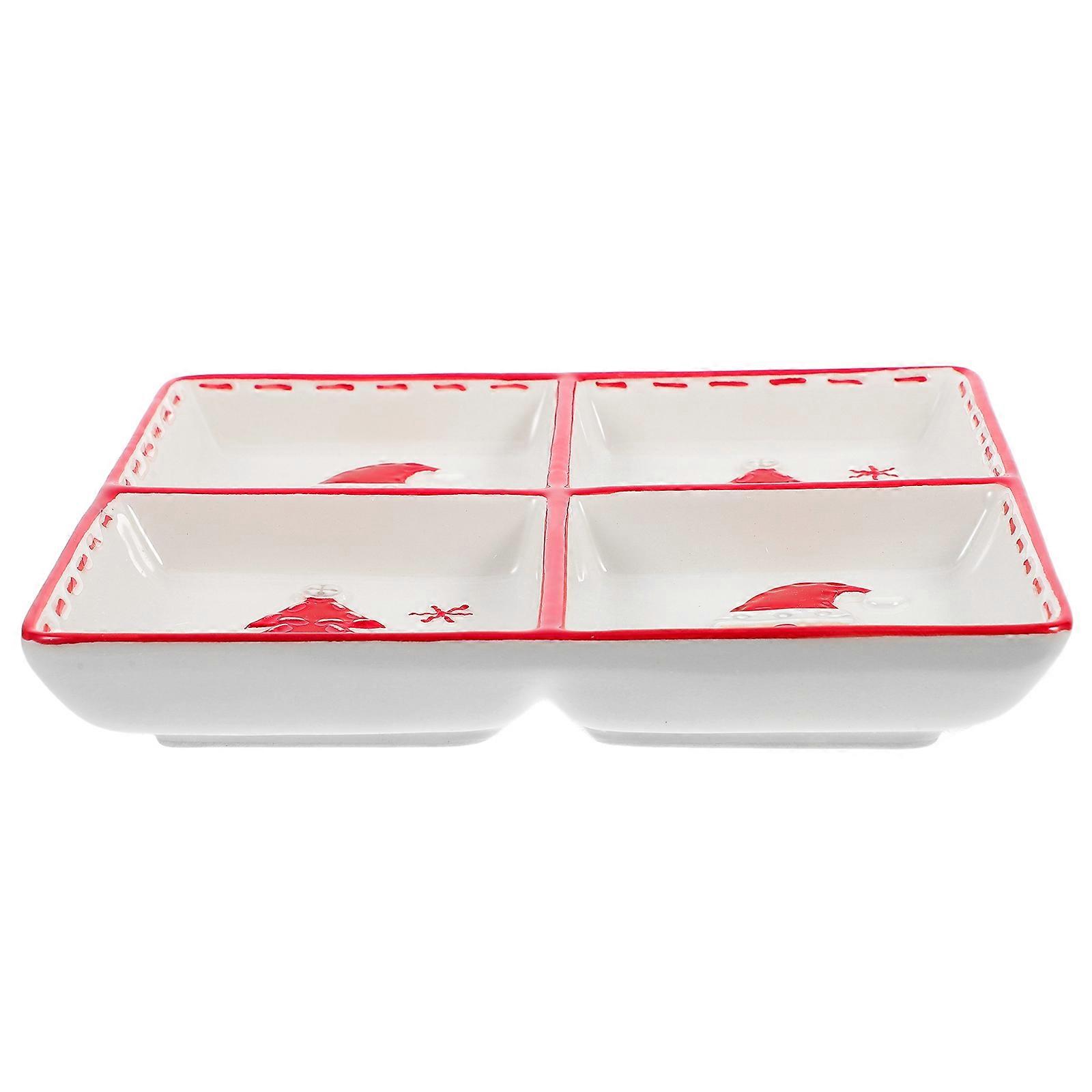 Multi-Functional Ceramic Fruit Plate for Dried Fruit 2Pcs Set