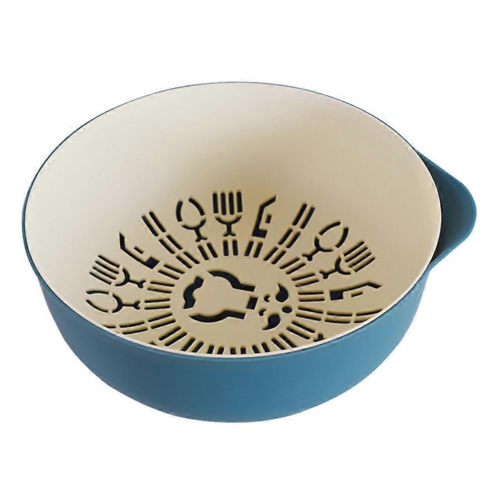 2-in- Colander Plastic Strainer Bowl Set for Storage 4Pcs