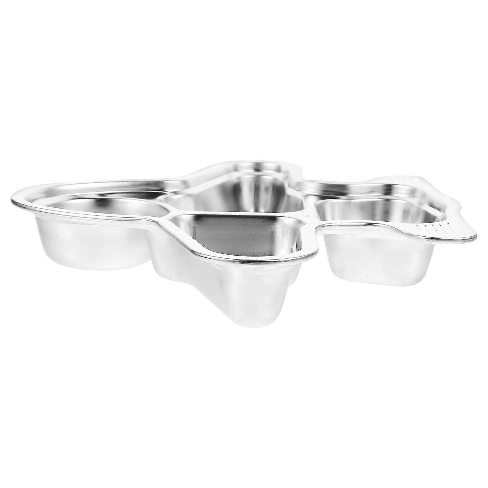 Cartoon Food Divided Plate Stainless Steel Tray for Kids 3Pcs Design