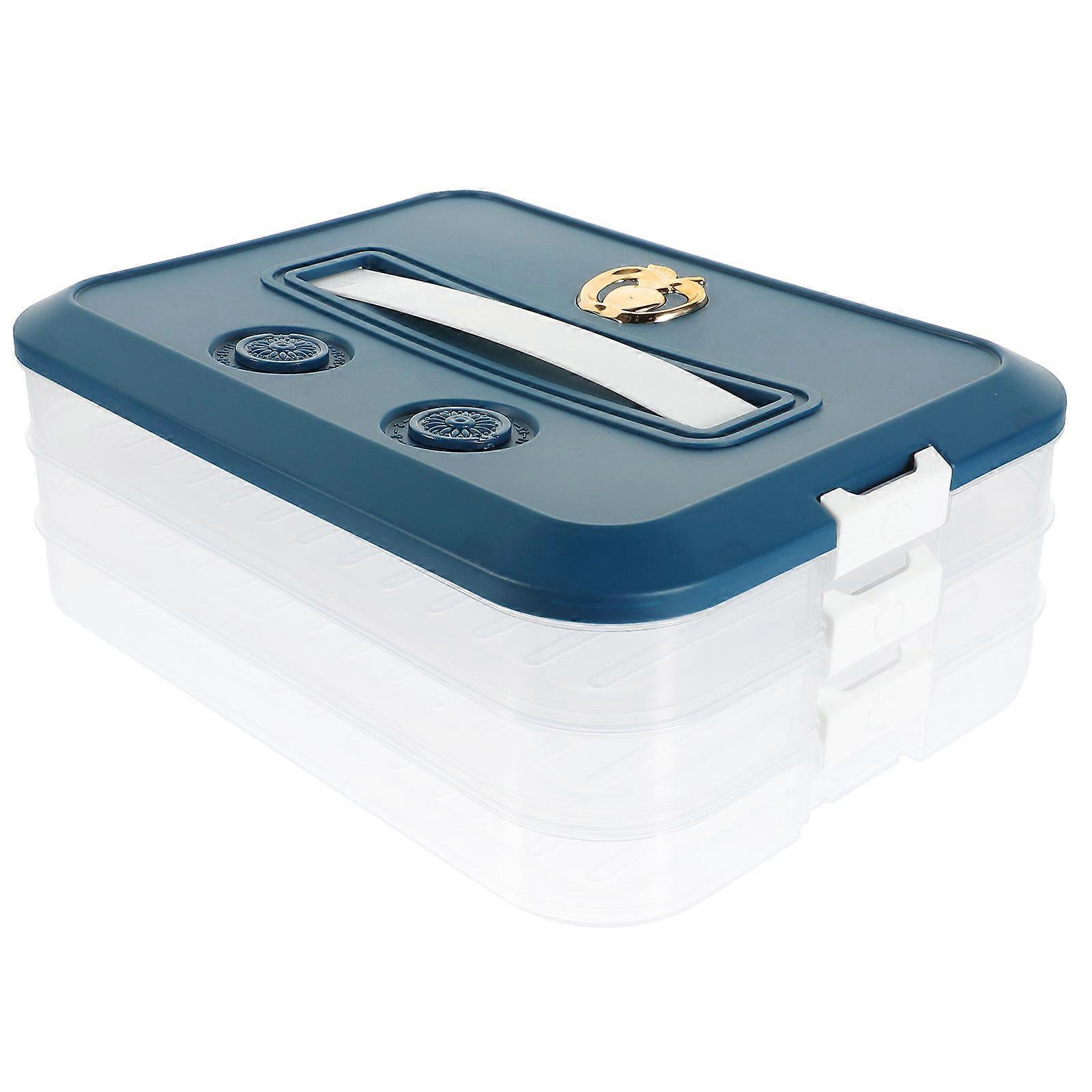 Dumpling Container For Freezer Food Storage Container Quick Freezing Rectangular Shape 1Pcs