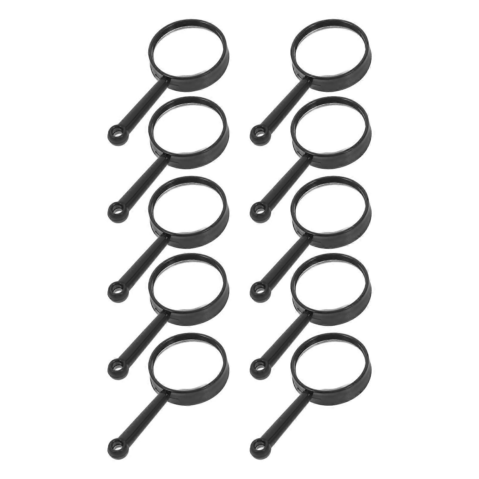Portable Magnifying Glass with Hole for Mineral Stone Detection 20Pcs