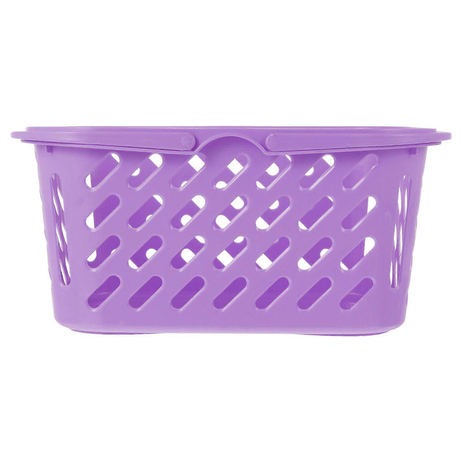 Shopping Storage Basket Plastic Basket with Double Handles for 2Pcs Use
