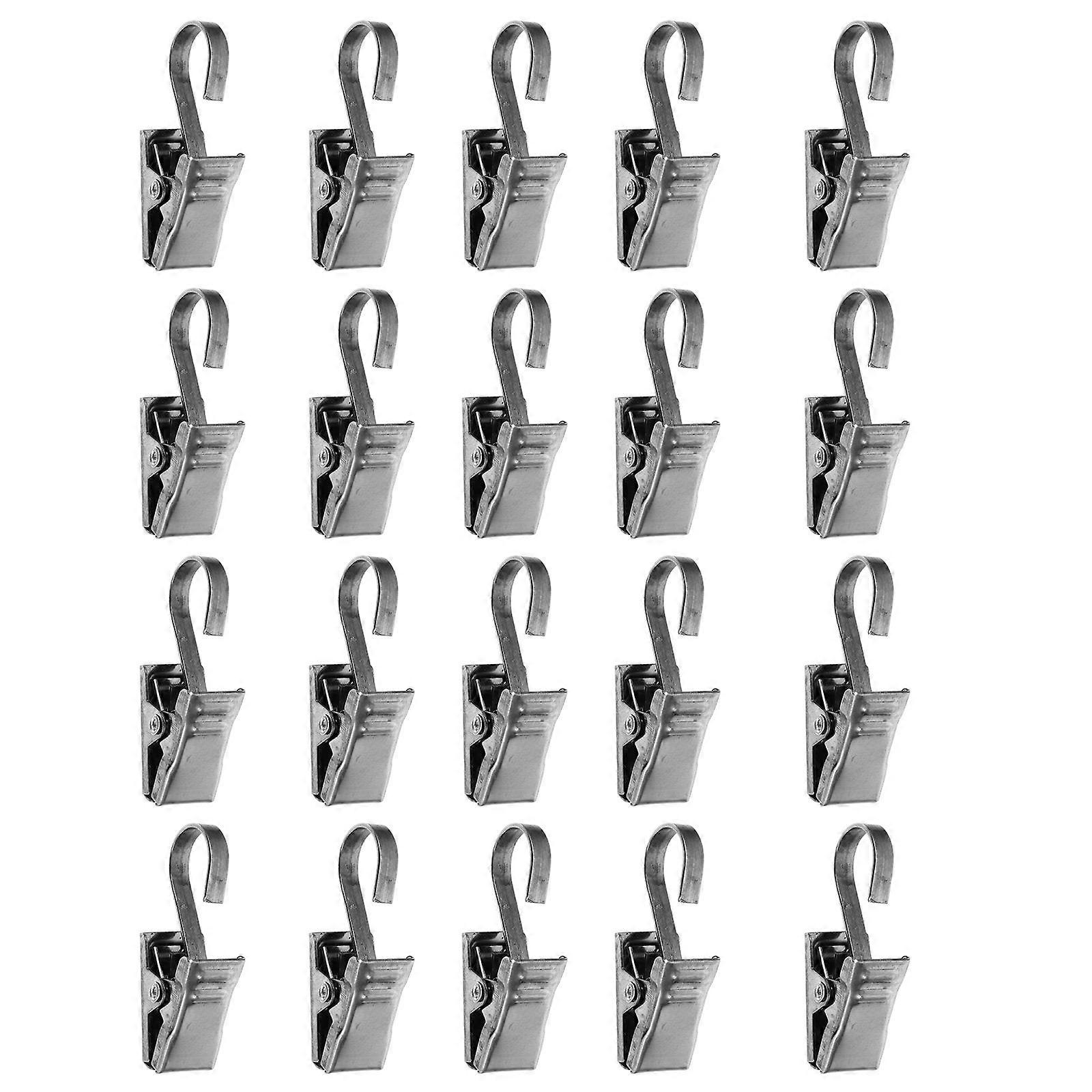 Curtain Clips Silver Curtain Clips for Hanging 20Pcs
