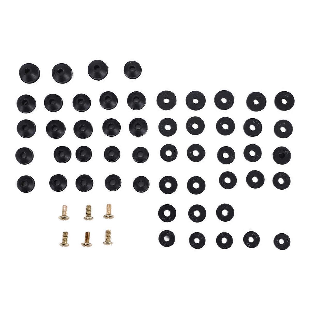 Faucet Washers, 58-Pack Flat and Beveled Rubber Faucet