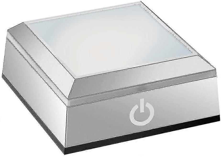 Led Light Base For Crystal 3d Glass Art Colorful Lighted Square Stand Display Plate Flat