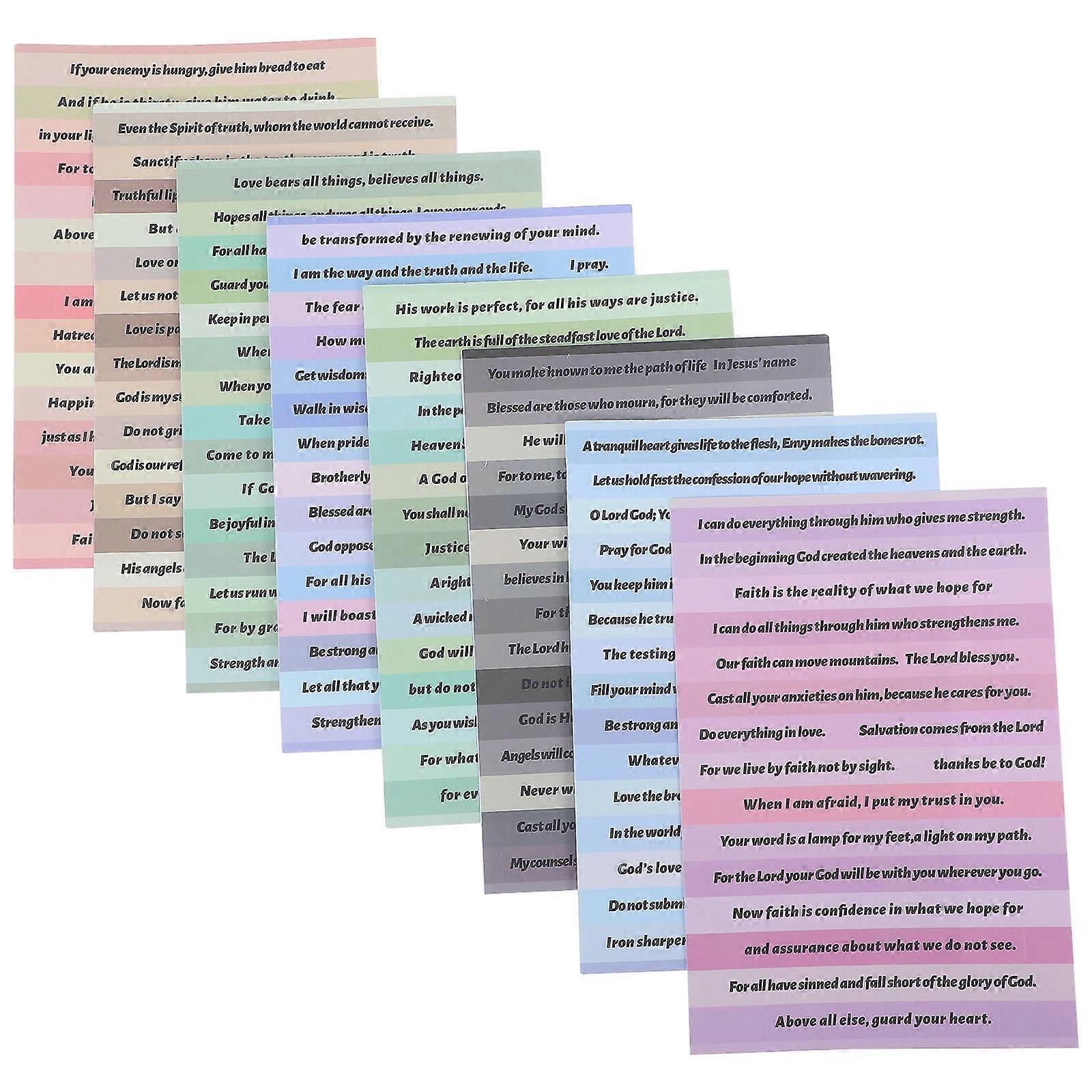 Bible Stickers Multi-Function Inspirational Quote Stickers with 8 Sheets