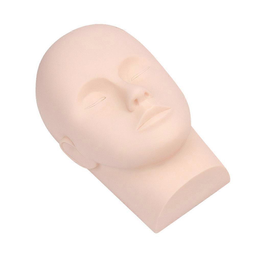 Training Mannequin Silicone Head for Makeup and Eyelash Practice 2Pcs