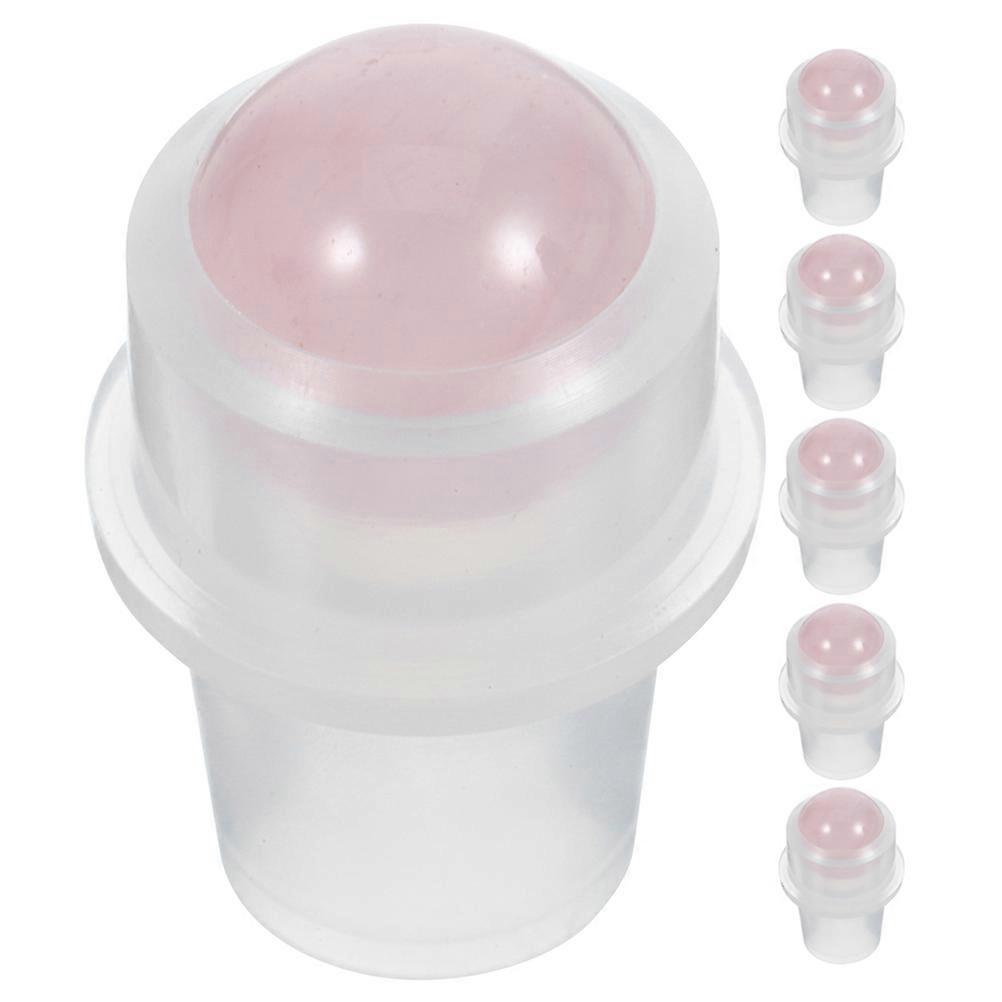 Essential Oil Bottle Rollers Pink Jade Replacement 30Pcs for Small Bottles