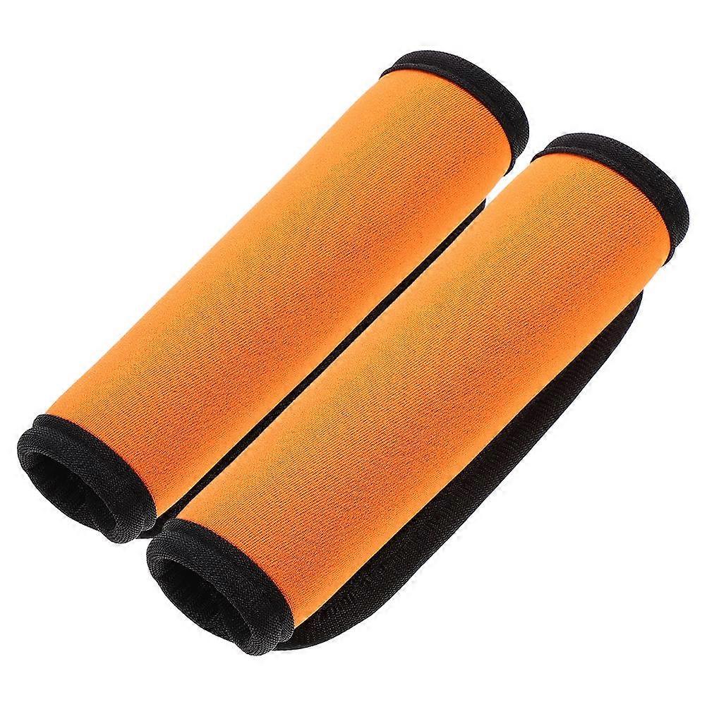 Luggage Handle Wraps Handle Covers for 8Pcs Orange Polyester