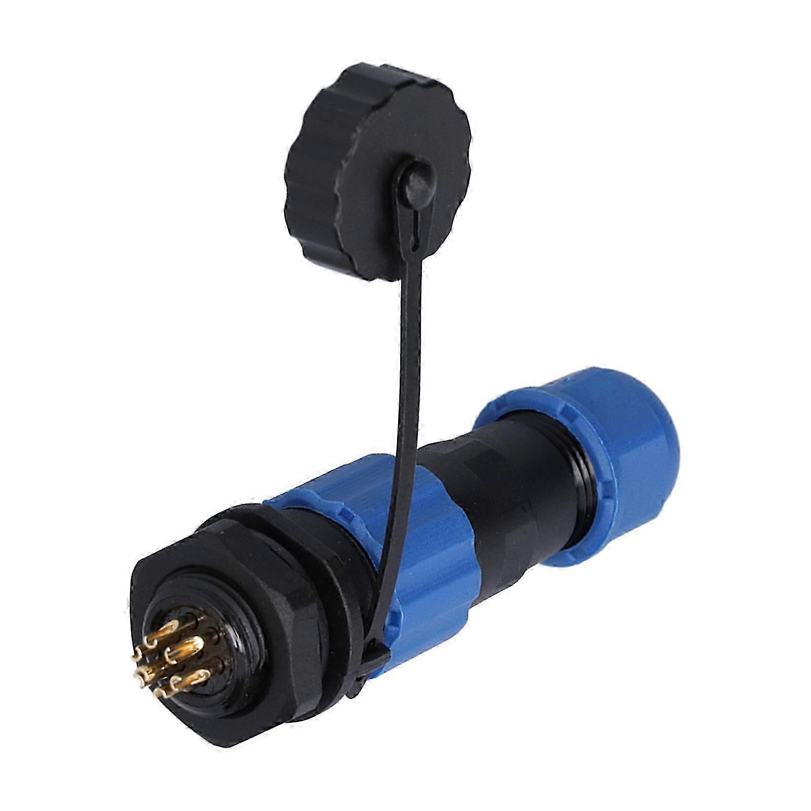 Aviation Plug Socket Safe Reliable Oxidation Resistance Durable Compact Connector for Program Controlled Machines(7 Pin（ 5A） ) 26s