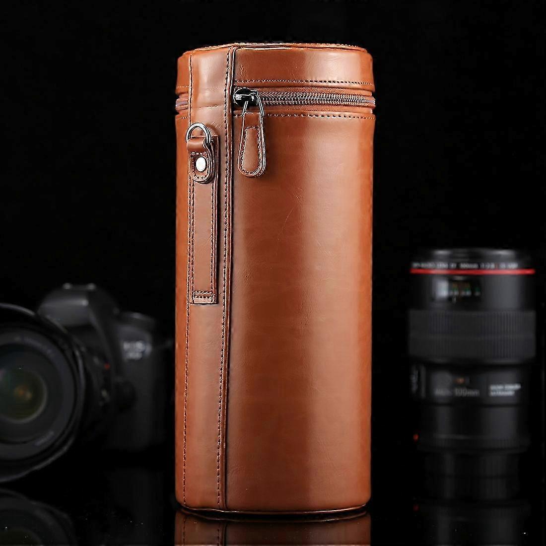 Extra Large Lens Case Zippered PU Leather Pouch Box for DSLR Camera Lens, Size: 24.5*10.5*10.5cm 26s