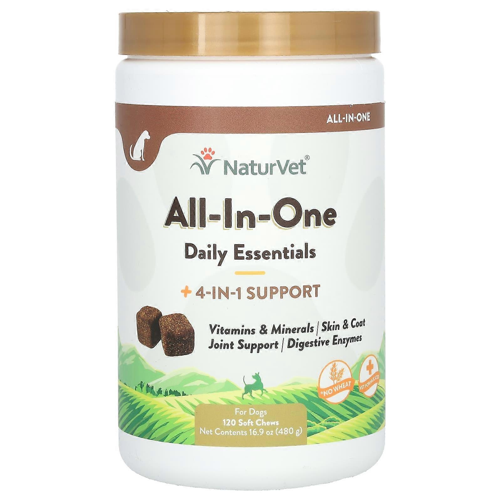 All-In-One Daily Essentials + 4-In-1 Support, For Dogs, 120 Soft Chews, 16.9 oz (480 g)