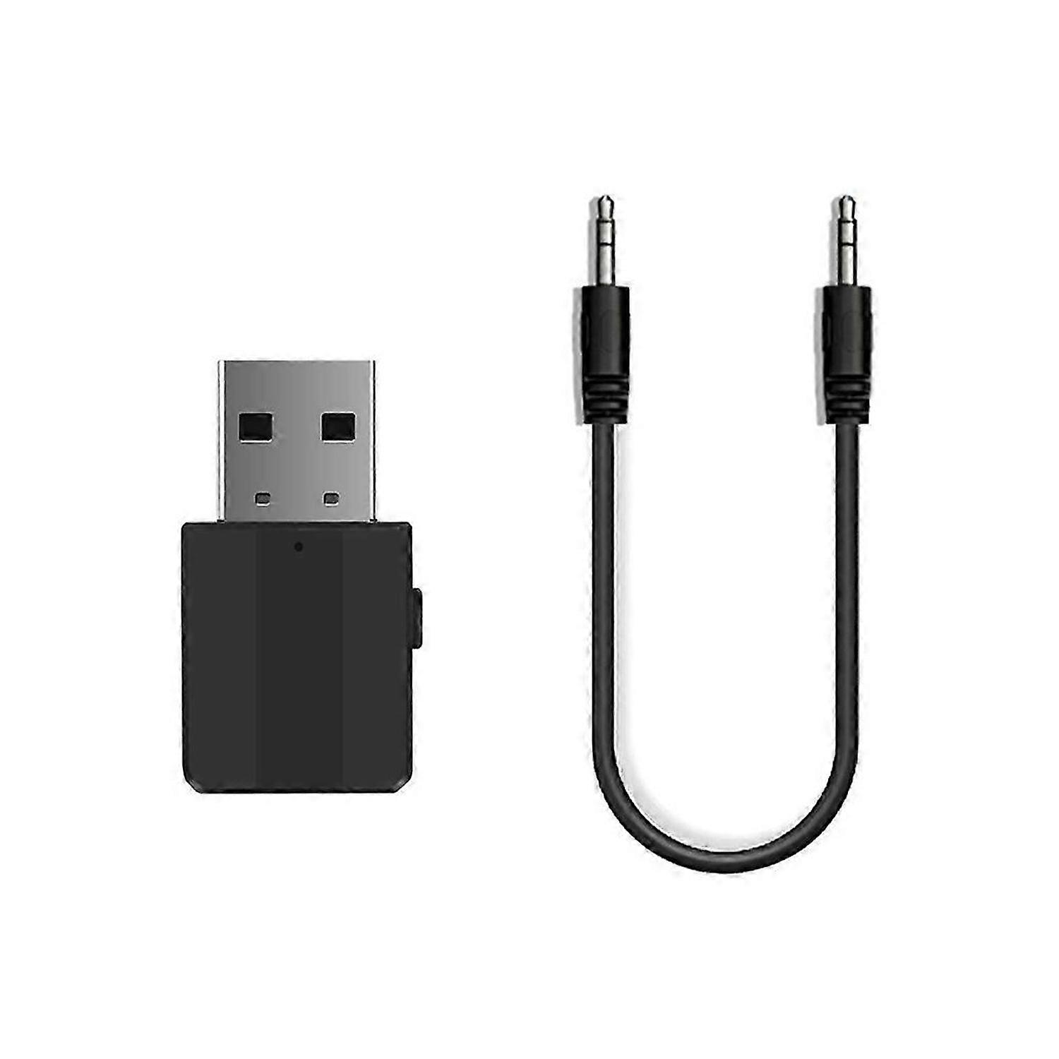 5.0 Wireless Bluetooth Audio Receiver Transmitter USB 2-In-1 Handsfree Call Music Audio Adapter for Car and TV Speakers