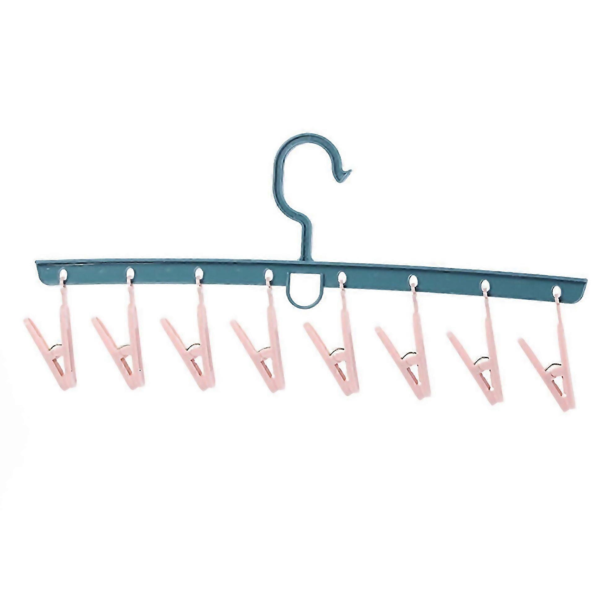 For Multifunction Clothes Hanger With 8 Clips Antiskid Space Saving Closet Organizer