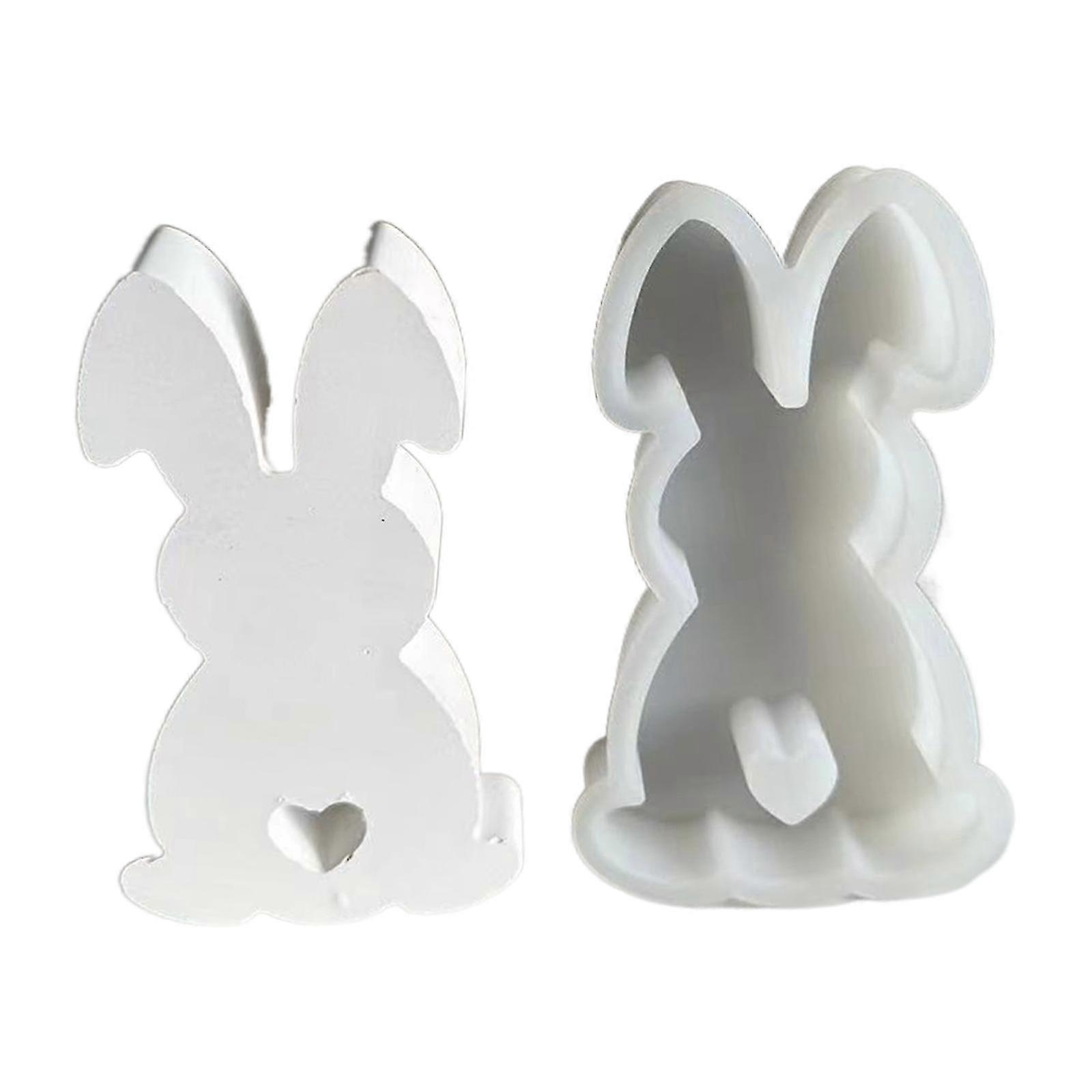 DIY Gypsum Pouring Mold Beautiful Standing Rabbit Ornaments Crafting Mold Rabbit Silicone Mold DIY Crafts Resin Mold L 25-26s