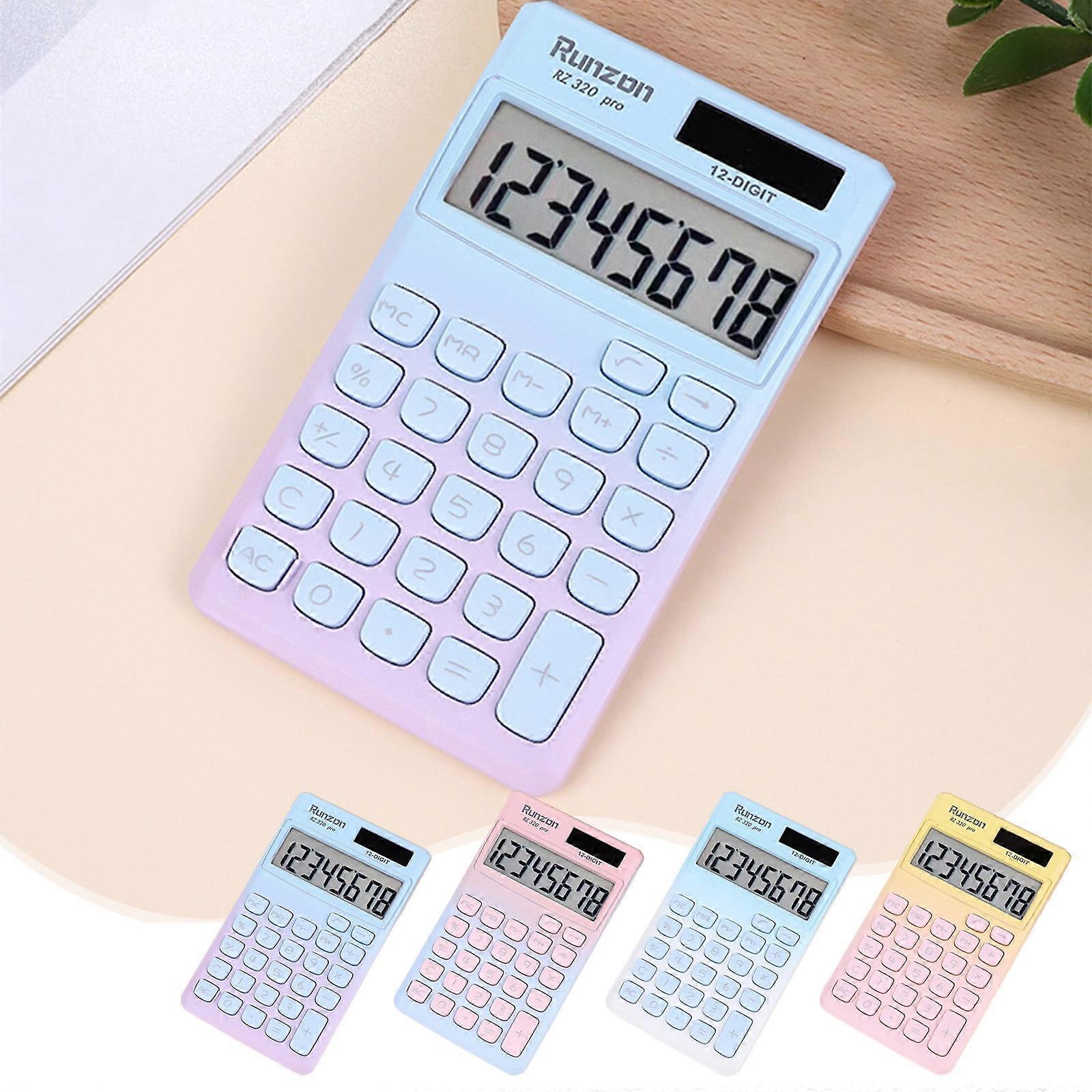Jacenvly Solar Calculator with Large Display & Buttons, Clear LCD, Ideal for Office, School, Home, Business Use