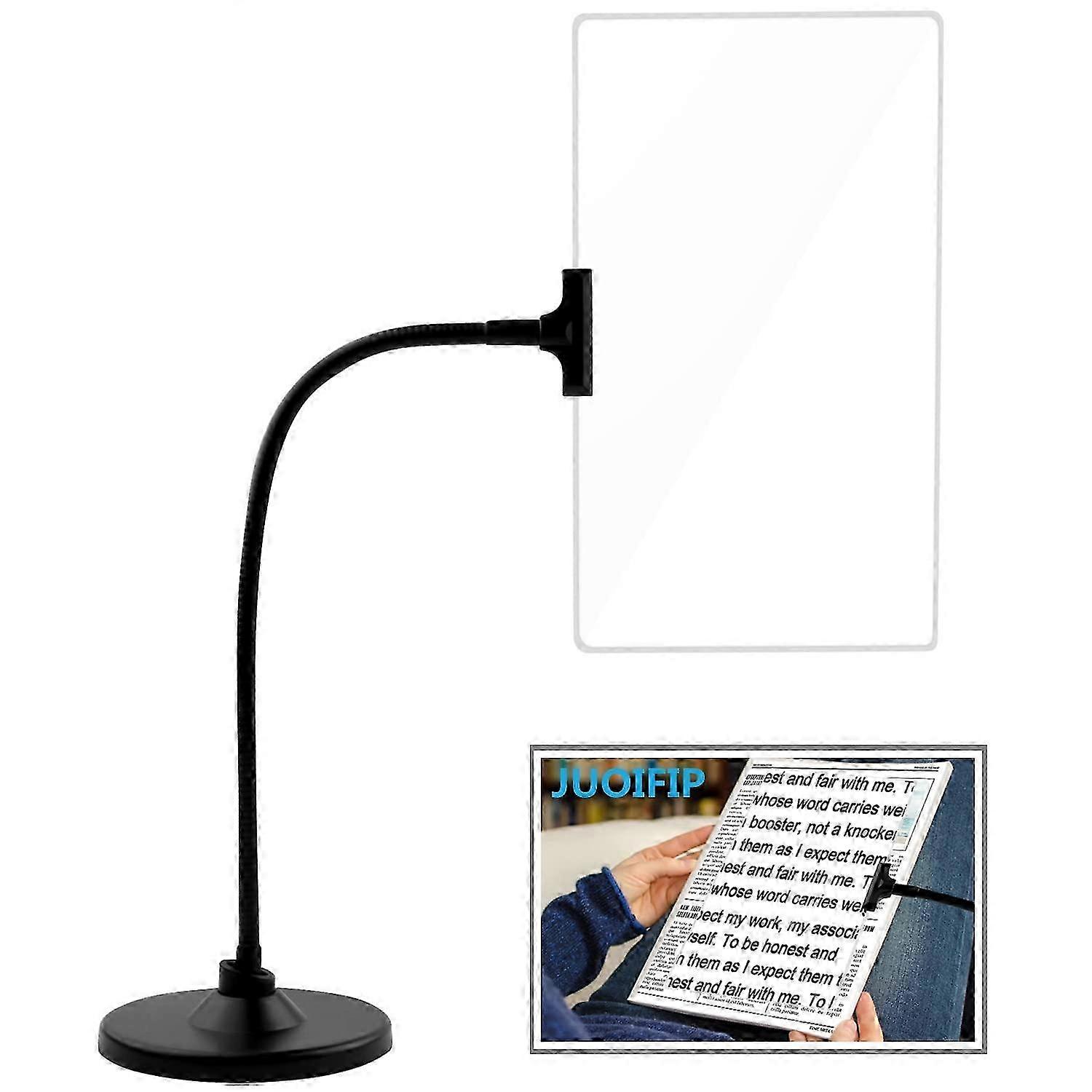 25-26 Magnifying Glass with Stand, 10x6 Inch Flexible Gooseneck Magnifier for Reading Small Print, Low Vision Aid for Seniors