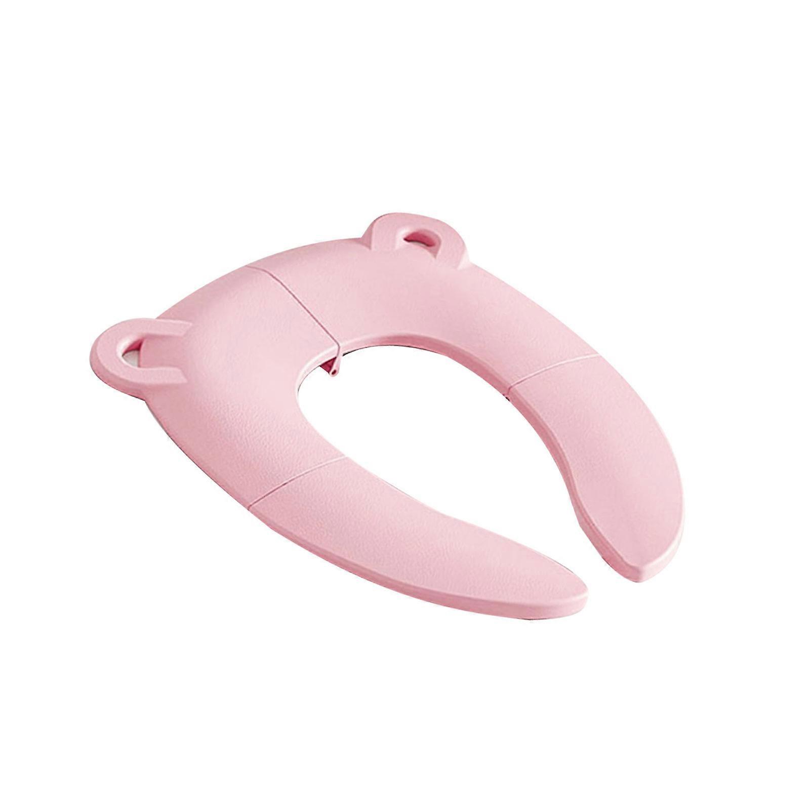 מושב אסלה מתקפל נייד לילדים עם בסיס נגד החלקה כריות סיוע שתן לנסיעות מצוירות בצבעים שונים