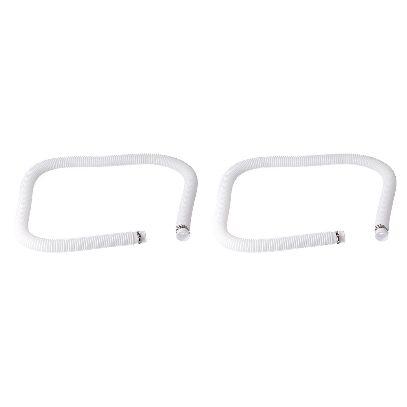 2Pcs Pool Pump Hose Replacement Leakproof Elastic Filter Pump Tube with Fixed Buckle