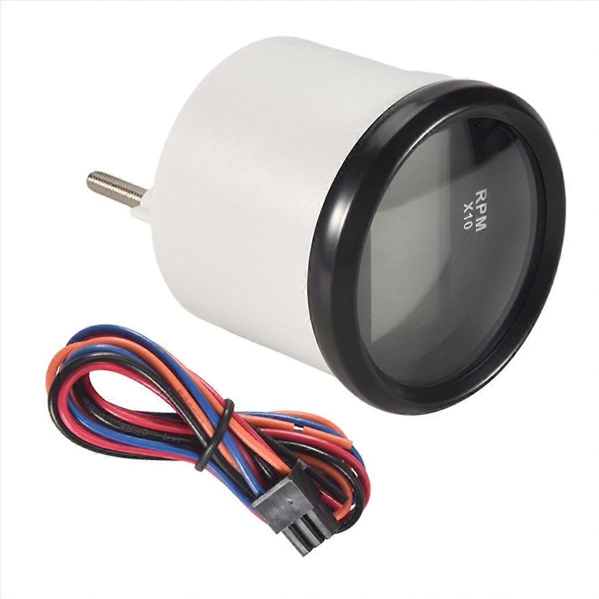 Boat LED Digital Tachometer Engine Hour Meter Marine Outboard RV RPM Meter Gauge