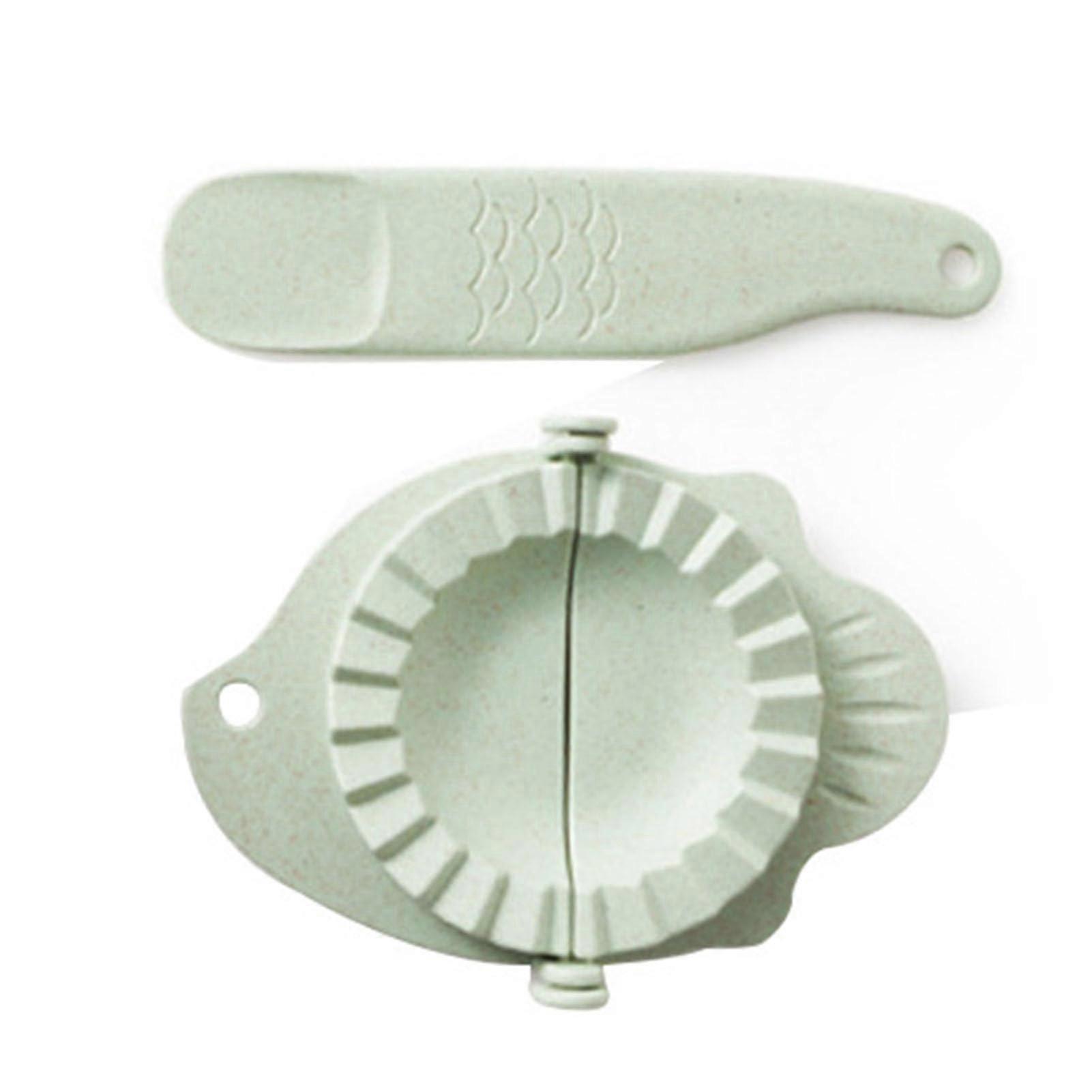 Dumpling Maker Press Hangable Kitchen Tool Spoon Combo Green With Even Filling Distribution Multifunctional Cooking