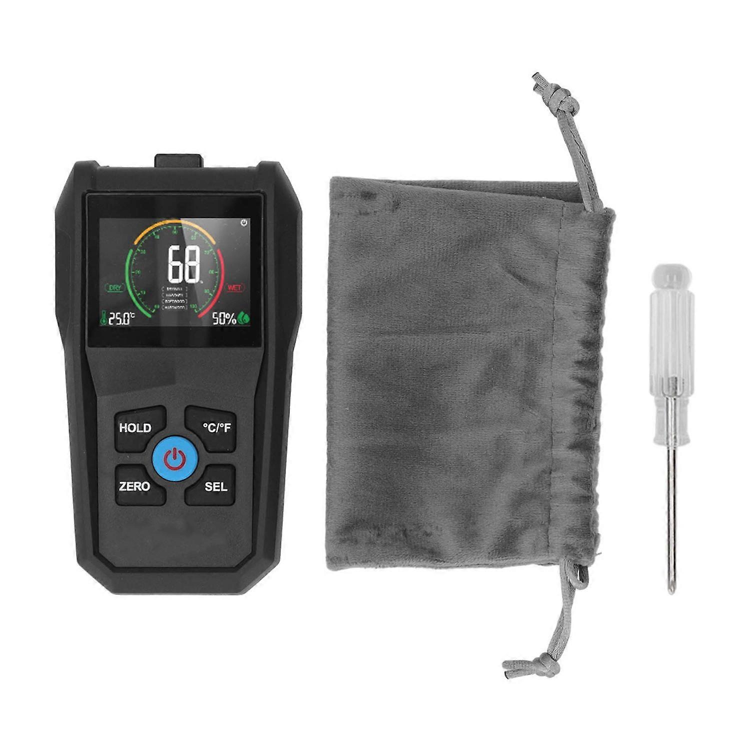 Pinless Moisture Meter LCD Digital Display 4 in 1 Dampness Moisture Sensor Detector for Wood