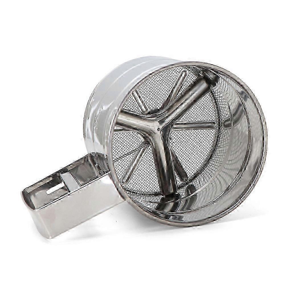 z Stainless Steel Double Layer Flour Sifter - Fine Mesh Baking Tool for Even Sifting