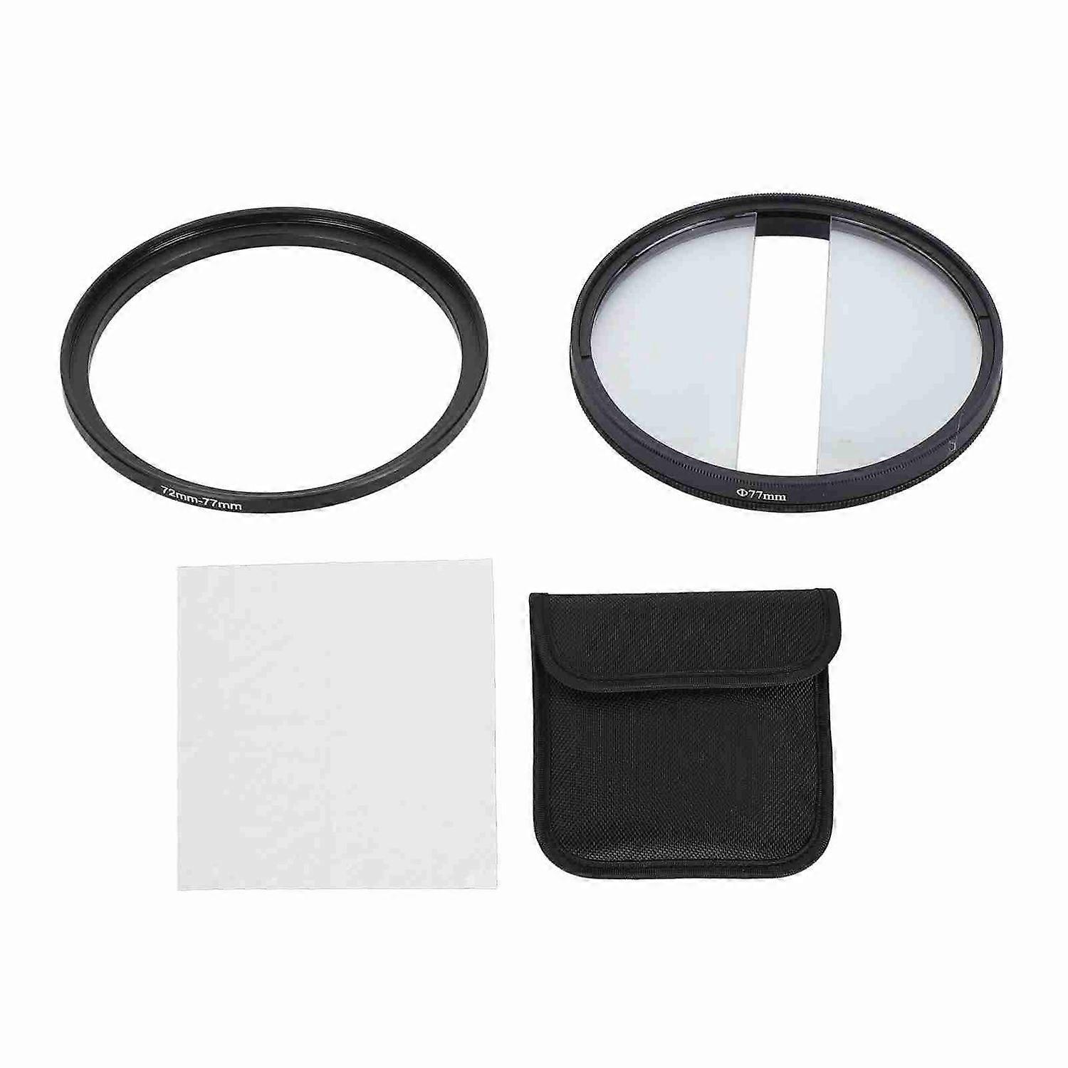 Double Moon Prism Special Effect Filter 72mm DSLR Photography Special Effect Filter with Filter Adap