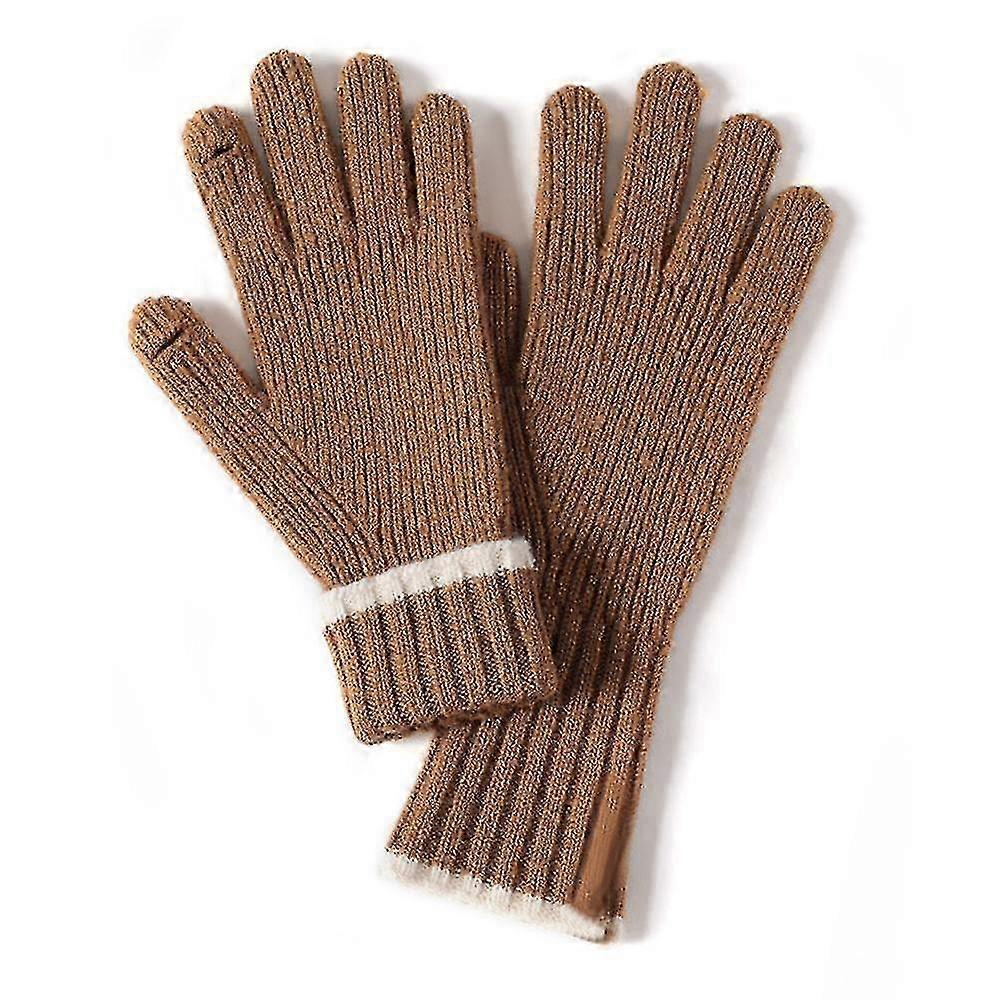 Ladies' Fashion Knit Gloves with Touchscreen-Sensitive Palm Patch - New Arrival