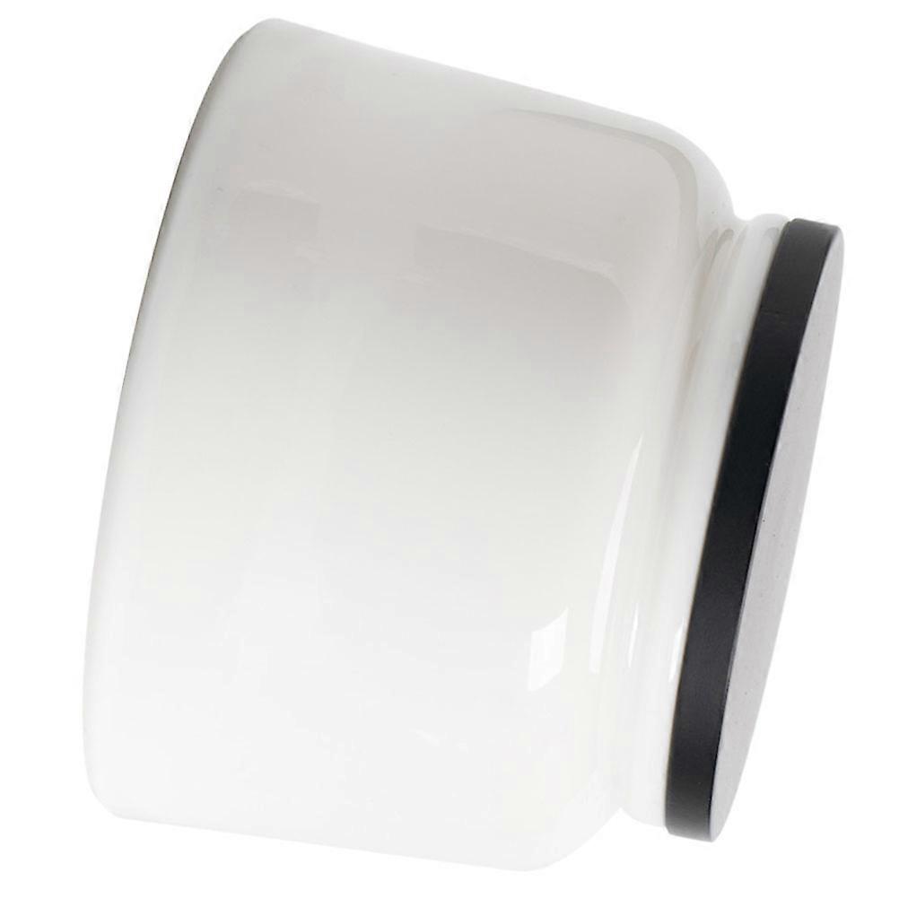 Small Portable Ceramic Tea Canister for Storage White Airtight Jar