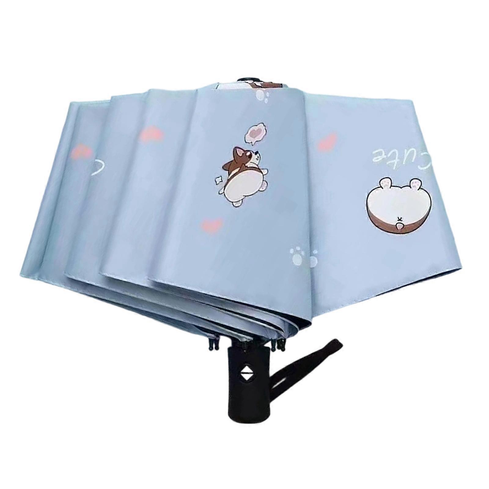 Automatic Umbrella With Sun Protections Lightweight Foldable Design For Outdoor And Daily Use  Sky Blue