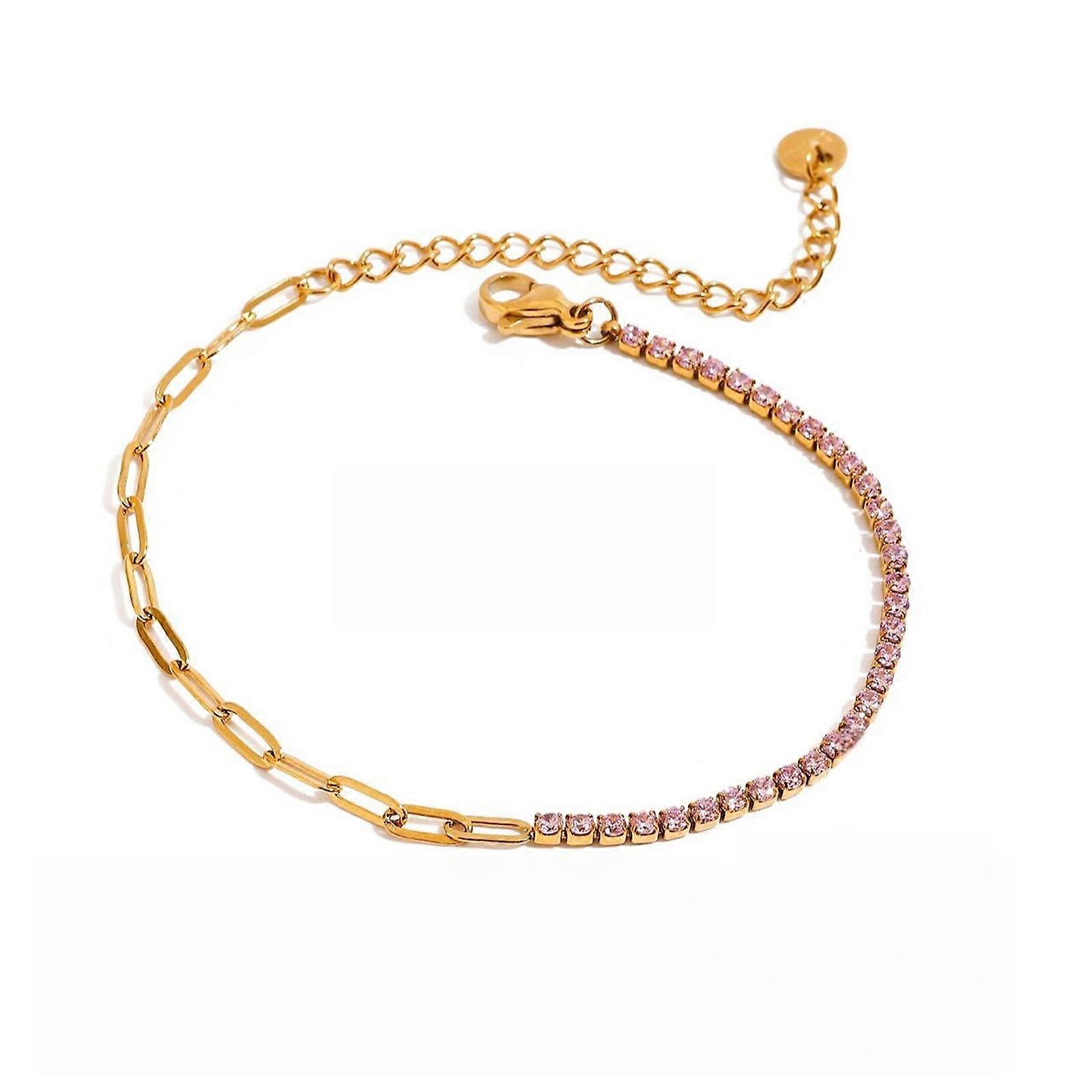 Feather Light Cubic Zirconia Heart Bracelet Offering 4 Distinct Styles And Adjustable 5cm Extension Chain For Perfect Fit Multicolor