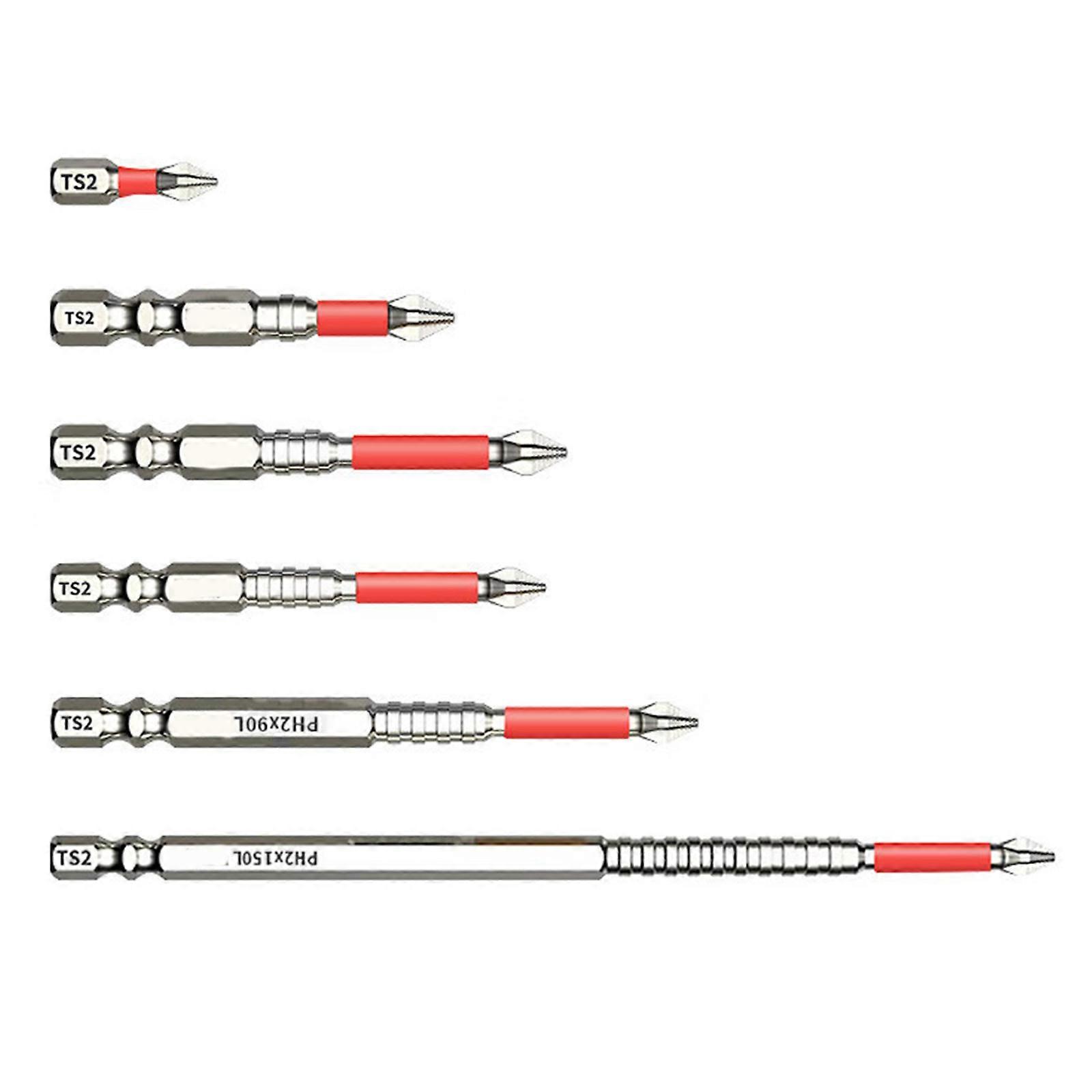 Crossing Head Screwdriver Bit Set for Electrician 1/4inch Hexagonal Shank Magnetic Crossing Screw Driver Attachment Multicolor