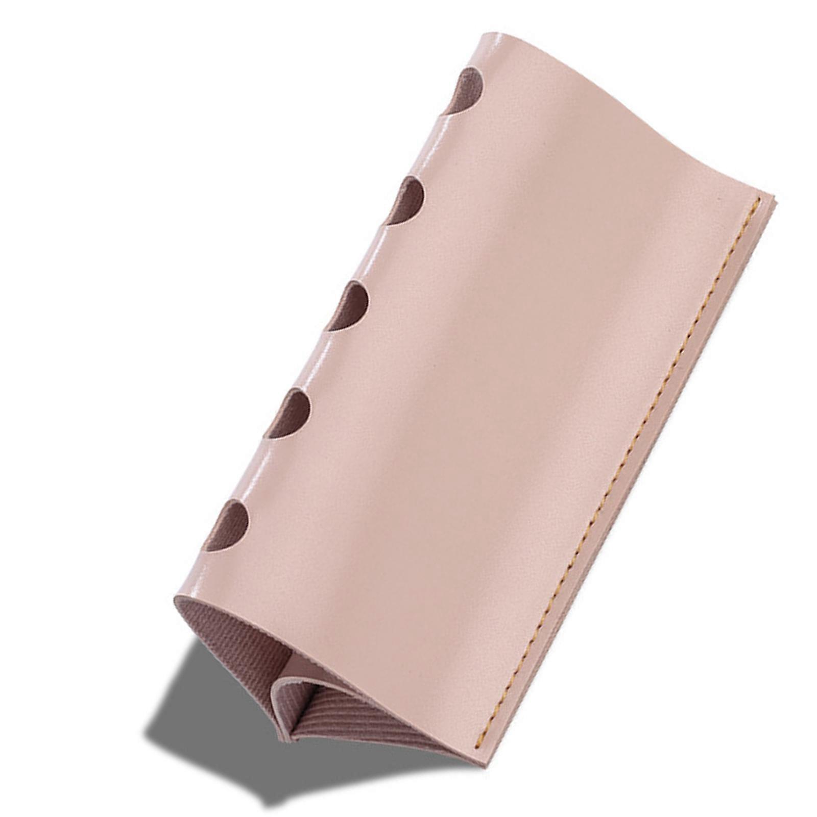 Office Essential Multiple Purpose Pen Cup PU Leather Construction Material For Desk Organization  Pink