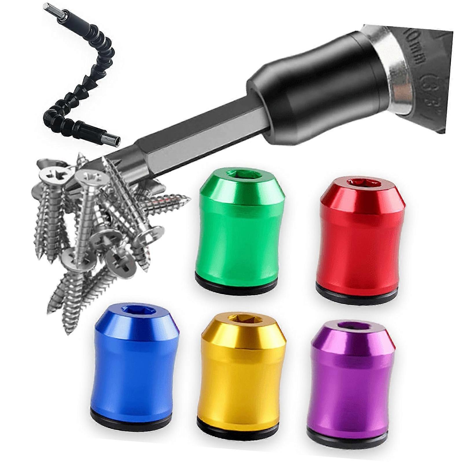 5Pcs Magnetic Screwdriver Tool Magnets Technology Secure Fastener Handling Metal Magnetizer Screw Workspaces Multicolor