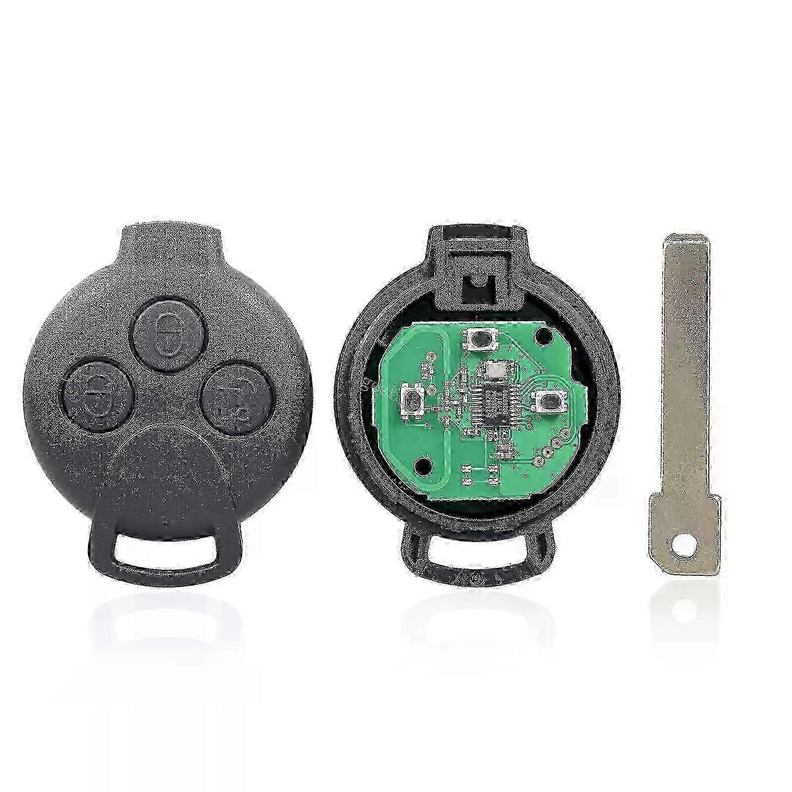 For 2007 - 2015 Smart Fortwo 451 3-button remote key 434MHz PCF7941 chip