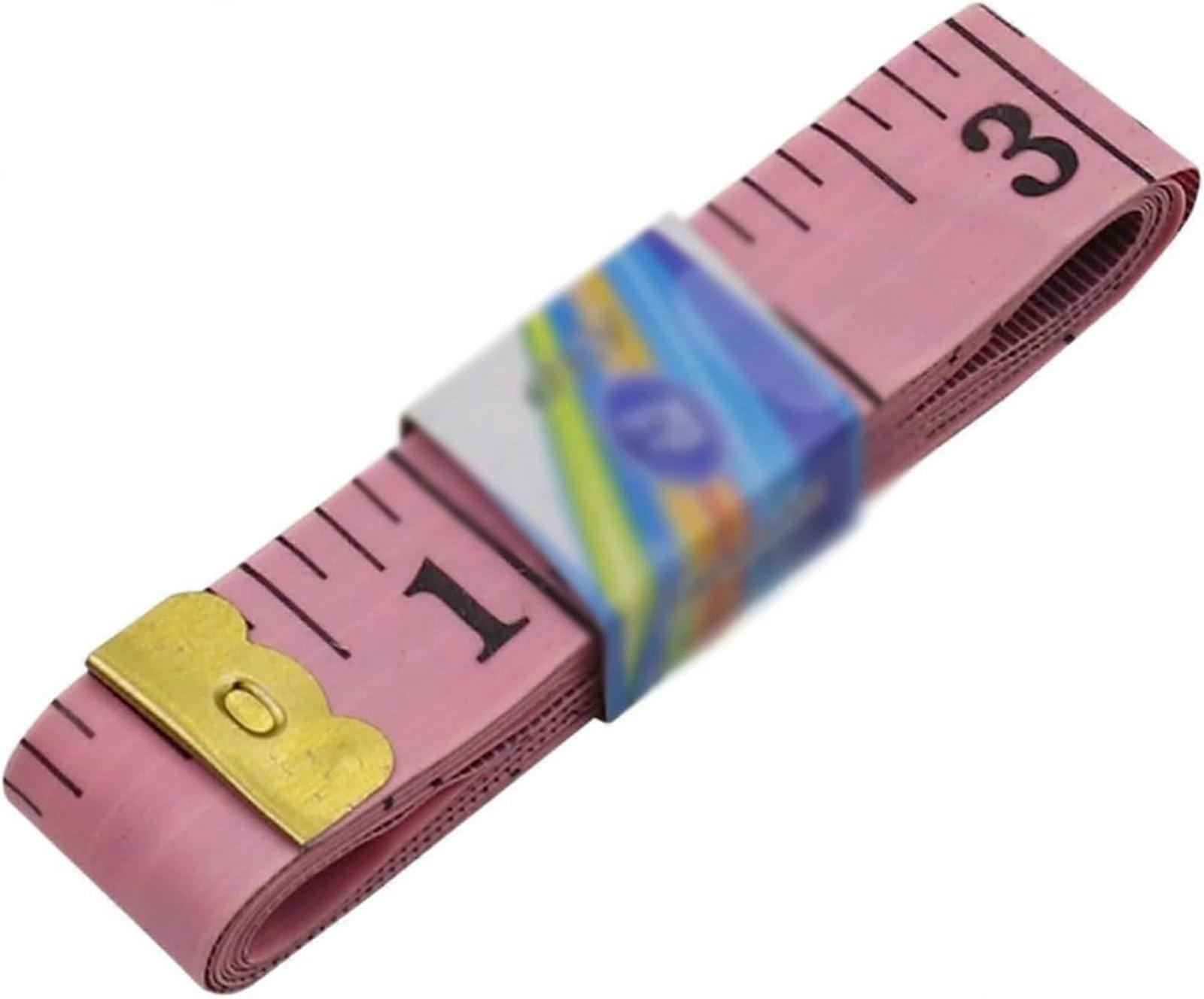 Tape Measure for Sewing and Tailoring, Soft Body Measuring Ruler, DoubleSided 2m Pink