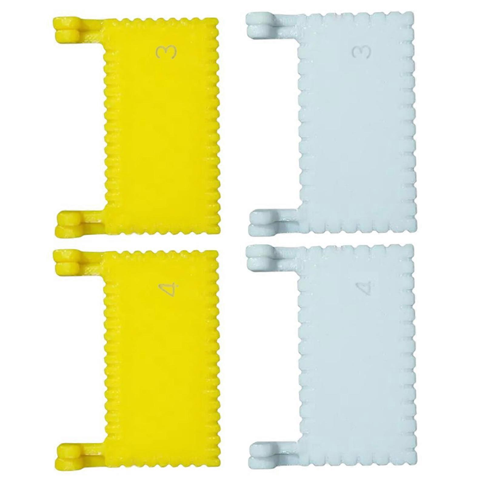 4Pcs Multifunctional Edges Stitching Guide Clip on Quilting Measuring Gauge Stitching Aid with Scale For Sewing Quilting Multicolor