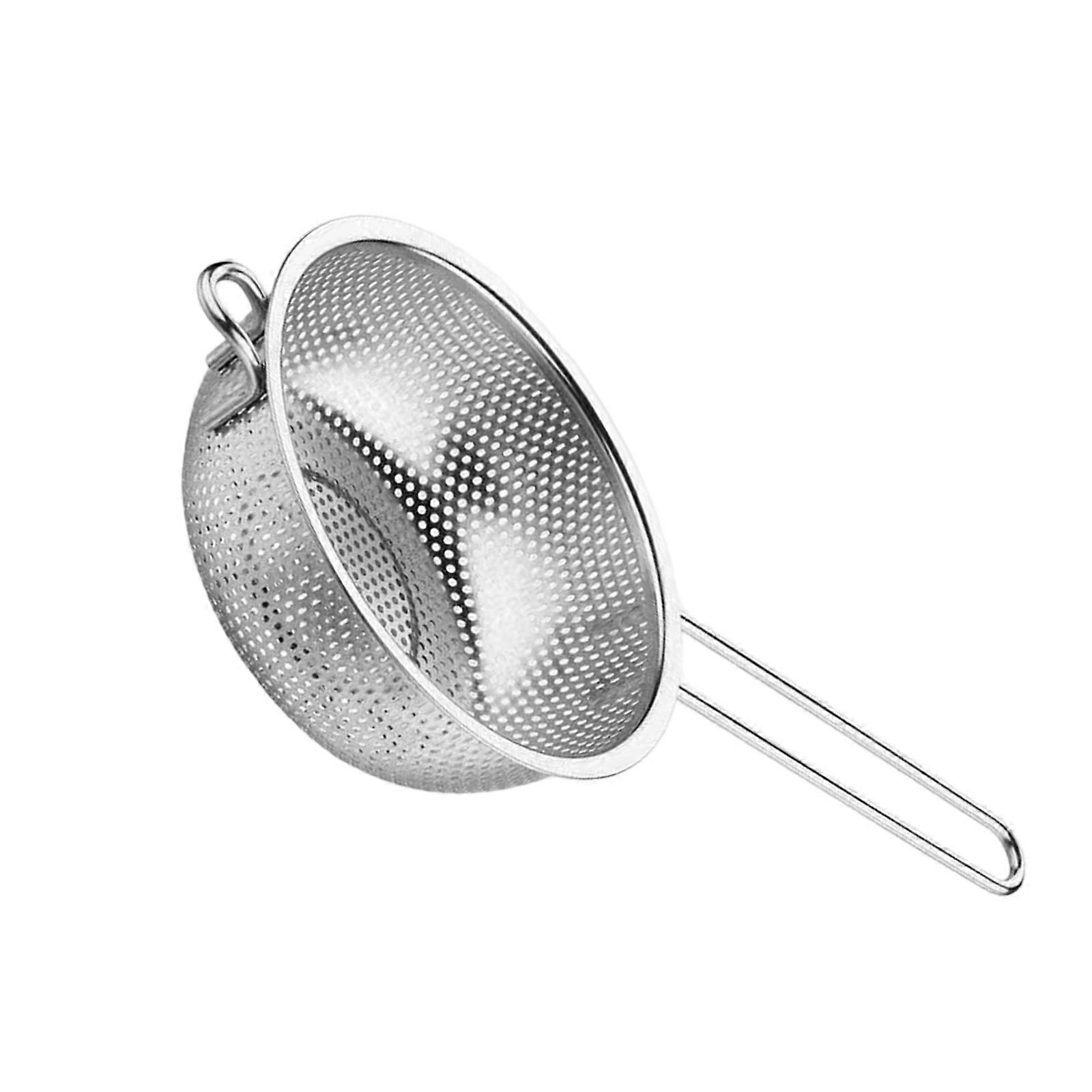 Stainless Steel Kitchens Strainer Basket Durable Build Comfortable Handle Portable and Effective for Various Use Multicolor