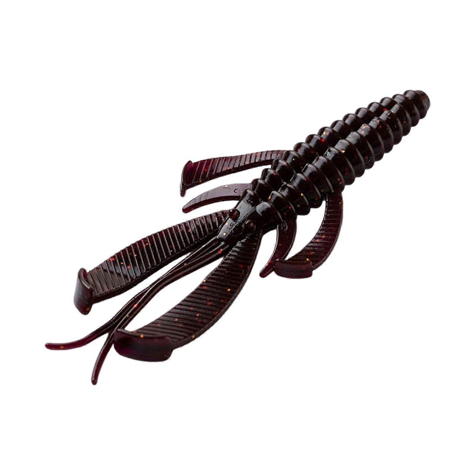 Mengxi Shrimp Lure Fishing Bait with Twin Ridge Tails Realistic Looking Bright Color Portable Soft Bait Artificial Shrimp Lure