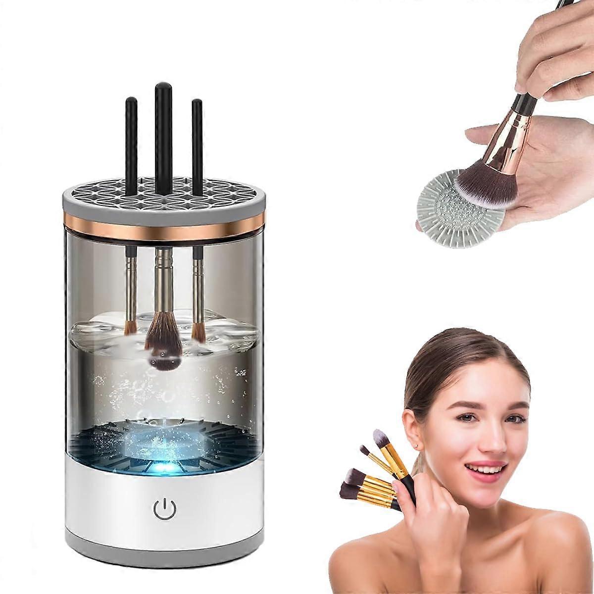 Electric Makeup Brush Cleaner Machine with Automatic Fast Cleaning for All Brush Sizes
