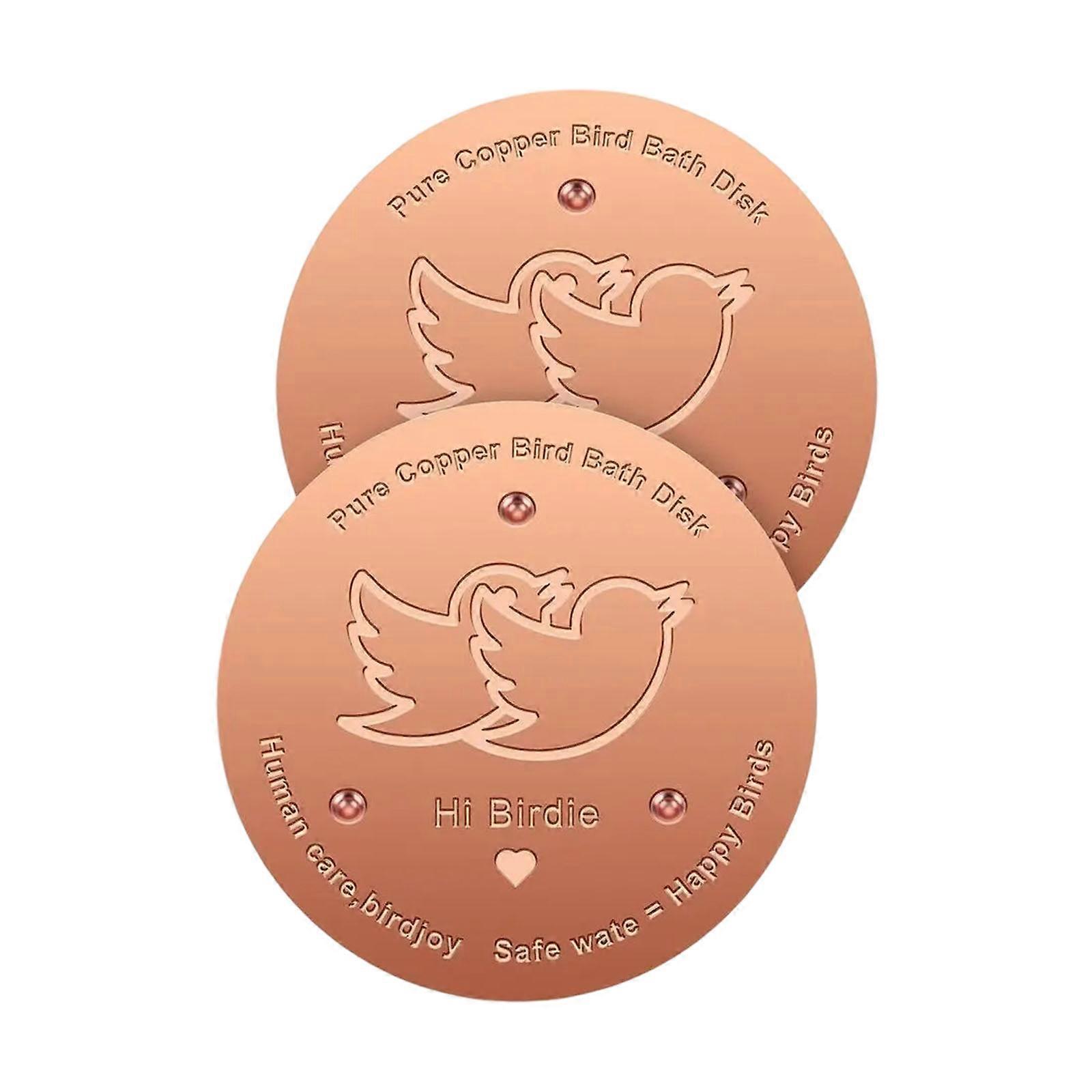 Natural Water Purification Coppers Disk For Birdbaths Maintenance Reduces Cleaning To Every 14 Days Multicolor