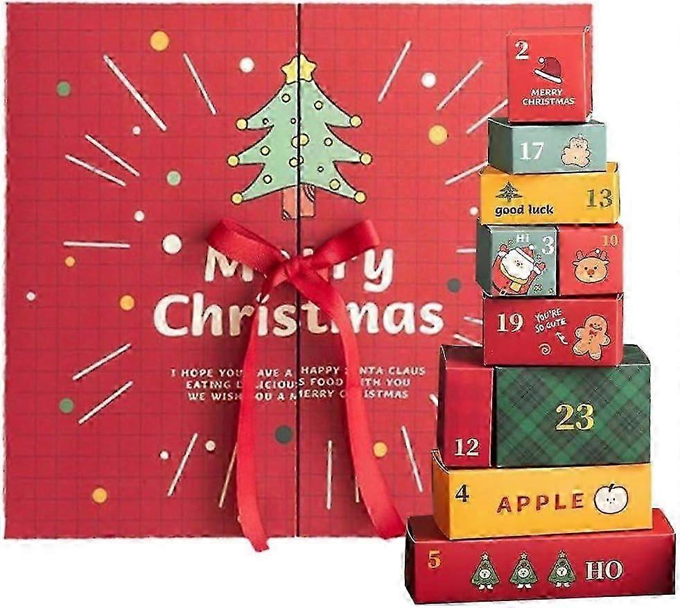 Empty Advent calendar for you to fill yourself | 24-day Christmas countdown calendar with 24 surprise boxes | For children, teenagers & adults